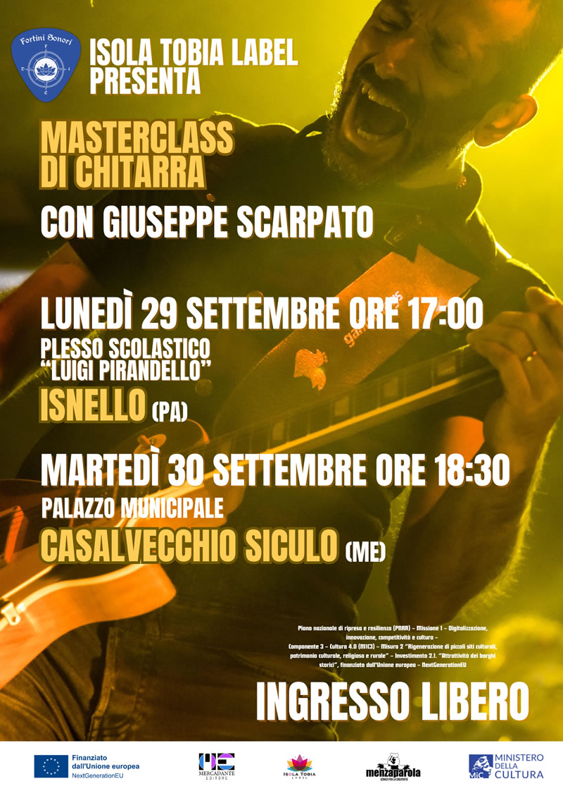 Doppia masterclass di Giuseppe Scarpato per Fortini Sonori